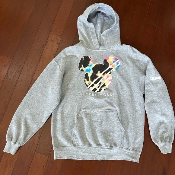 Disney NEFF X Mickey Mouse Hoodie size Medium Heather Gray Unisex - Picture 2 of 10